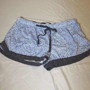 PJ Salvage Light Blue and Charcoal Lounge‎ Shorts